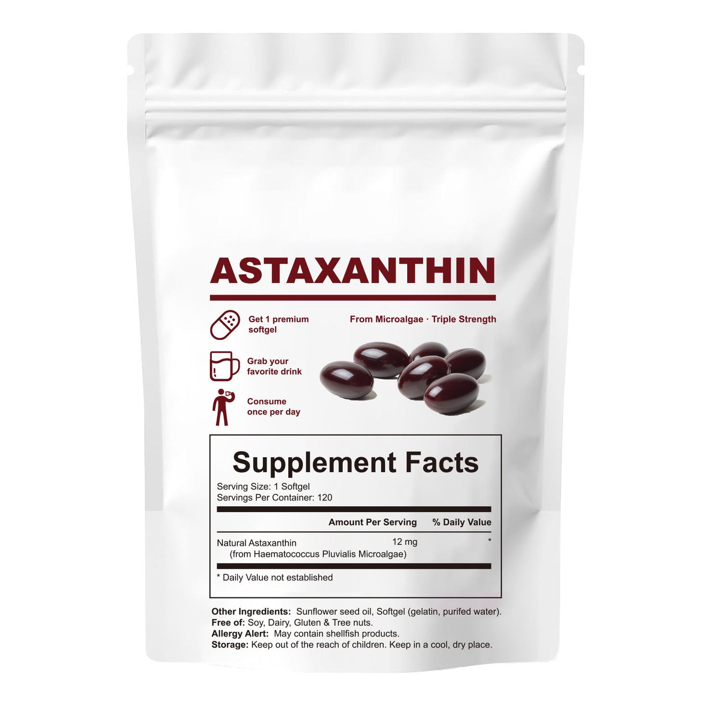 Antarctic Krill Oil Astaxanthin Soft Capsules